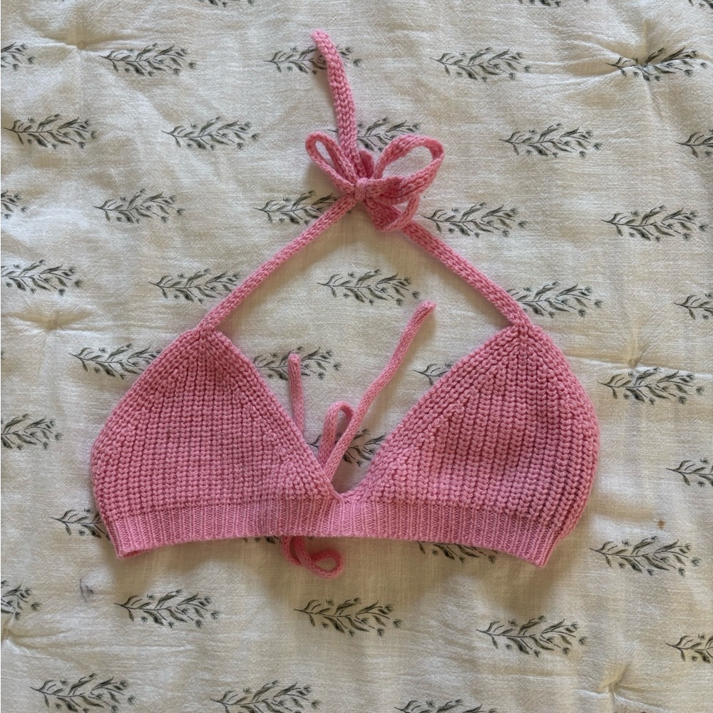 Finesse Pink Knit Crop Top